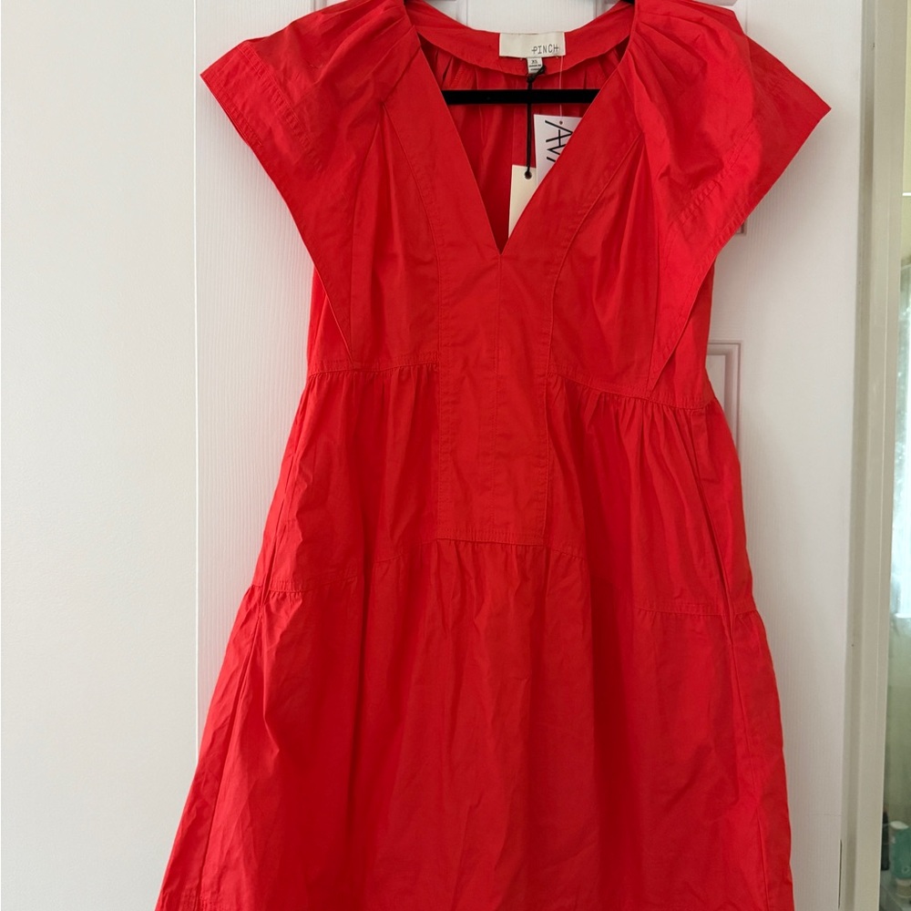 Pinch Bright Red V-Neck Top